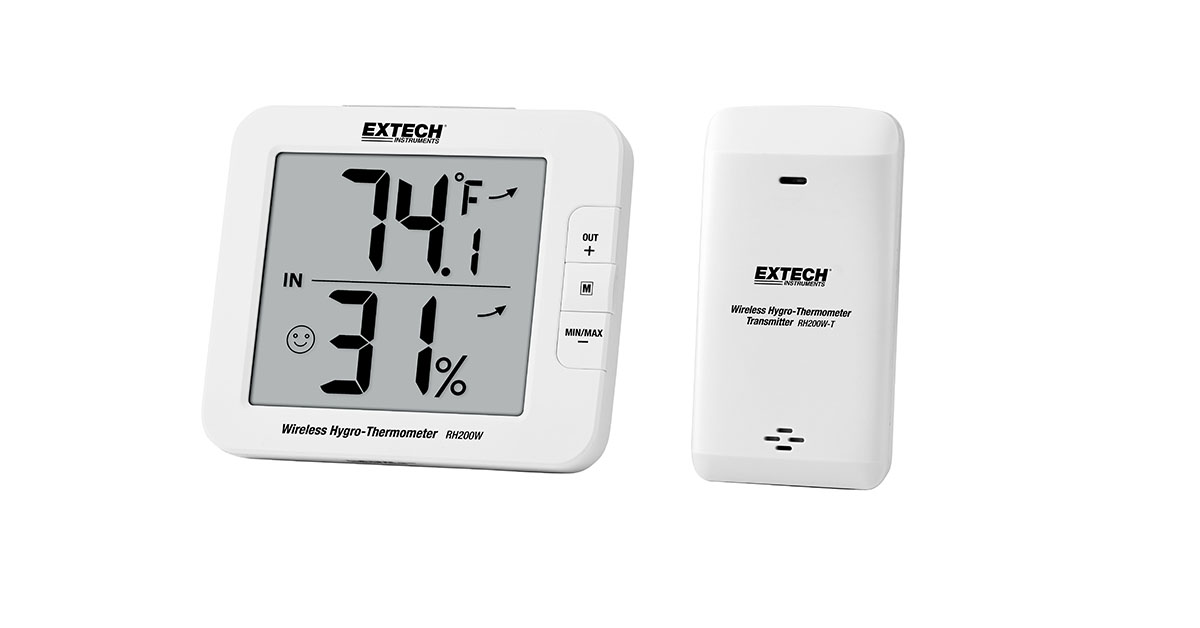 Extech无线湿度温度计扩展到8个地点